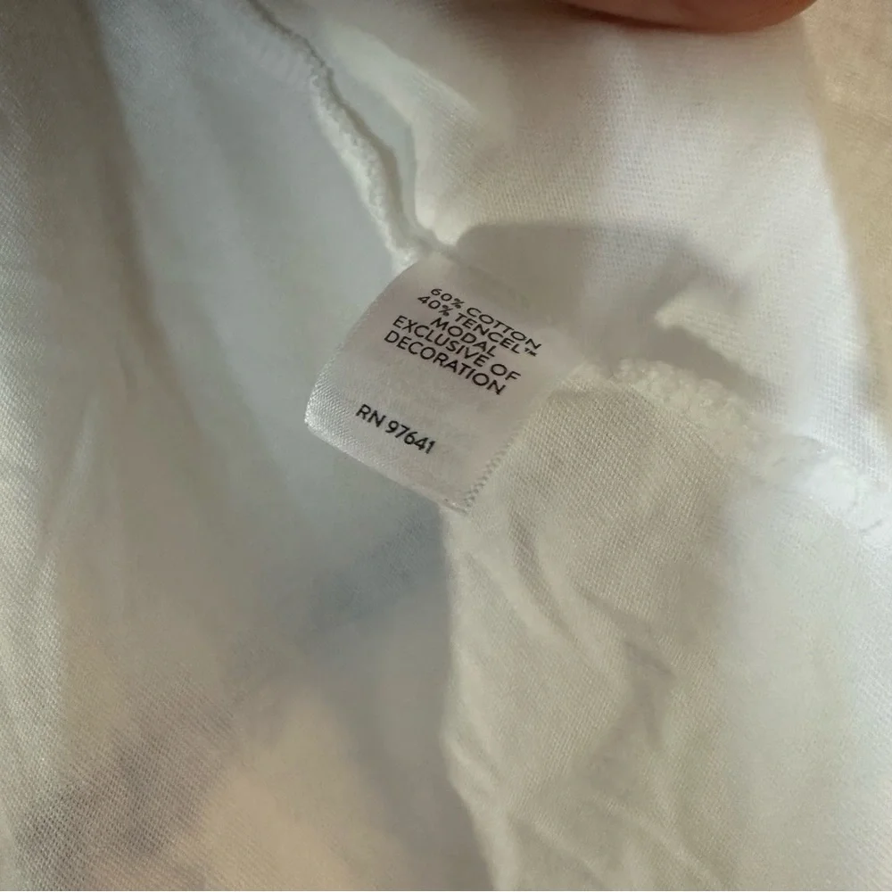 J. Jill White Embroidered Peasant Top Boho Tunic Tassel Detail Size L - Picture 6 of 12